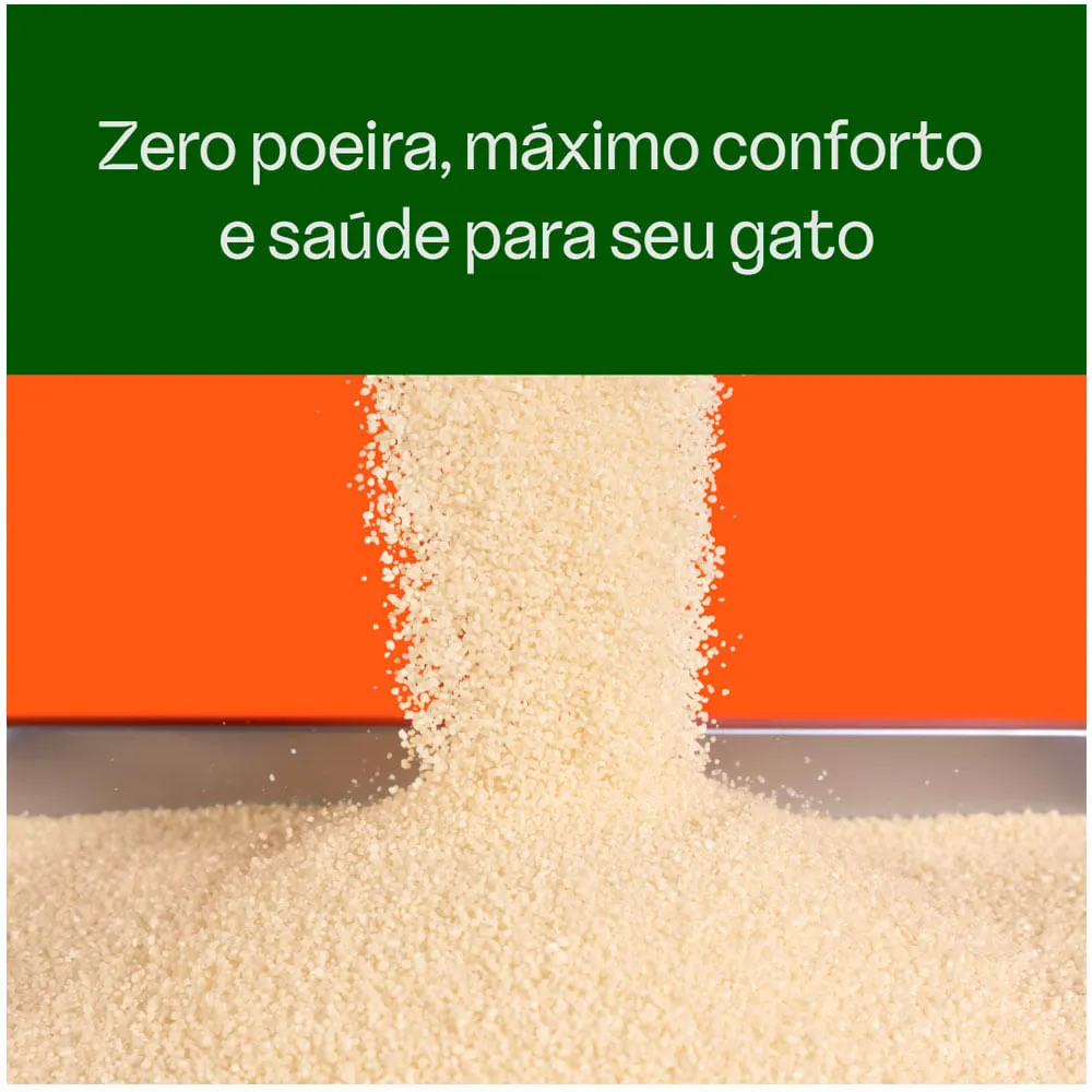 Areia Higiênica Biodegradável Milho e Mandioca Grãos Grossos Viva Verde — foto 5