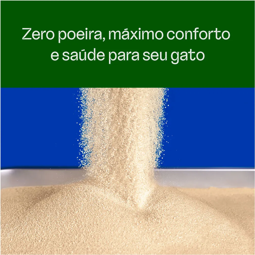 Areia Higiênica Biodegradável Milho e Mandioca Grãos Finos Viva Verde — foto 5
