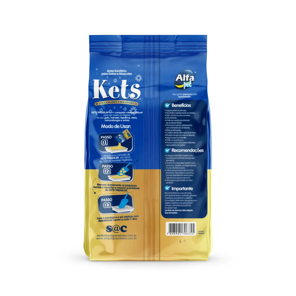 Areia Higiênica Kets Premium Alfa Pet — foto 2