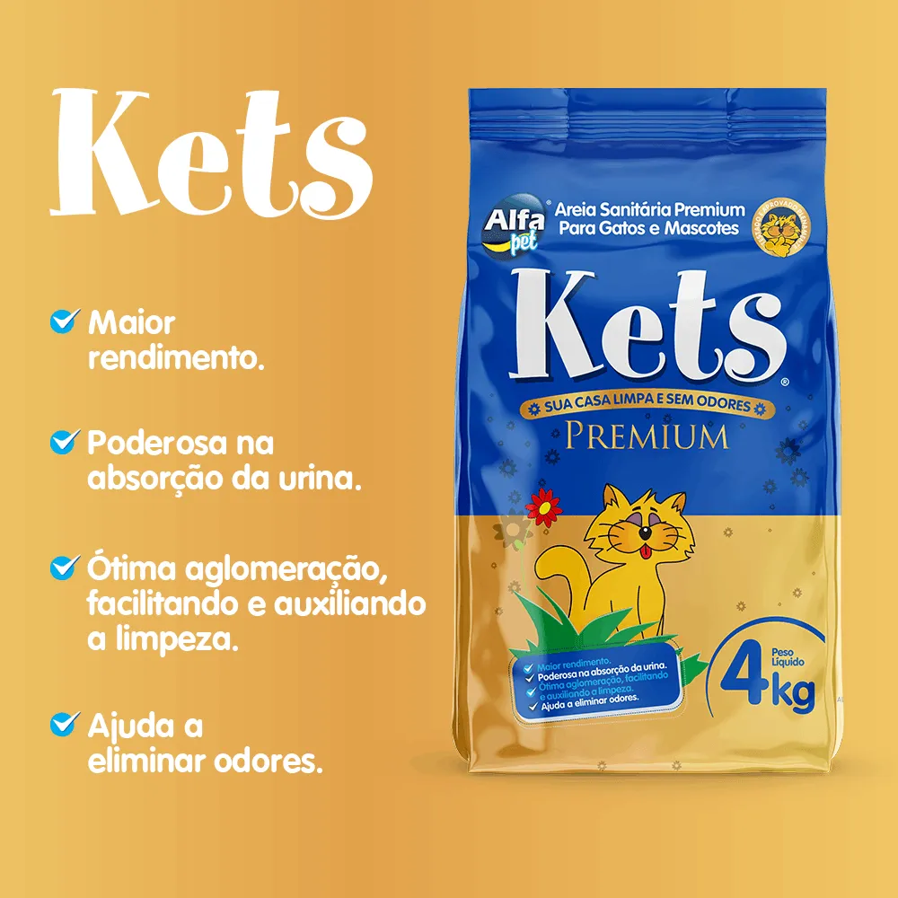 Areia Higiênica Kets Premium Alfa Pet — foto 4