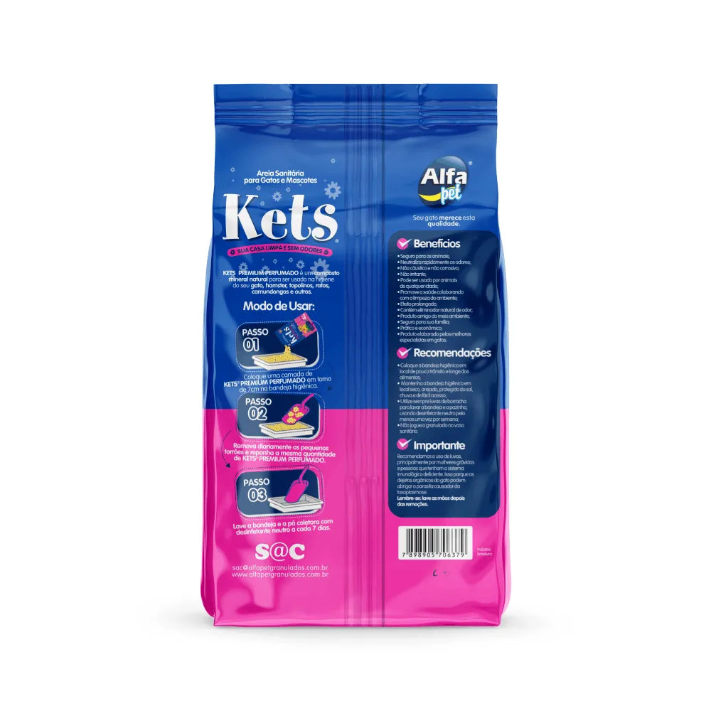 Areia Higiênica Kets Premium Perfumada — foto 2