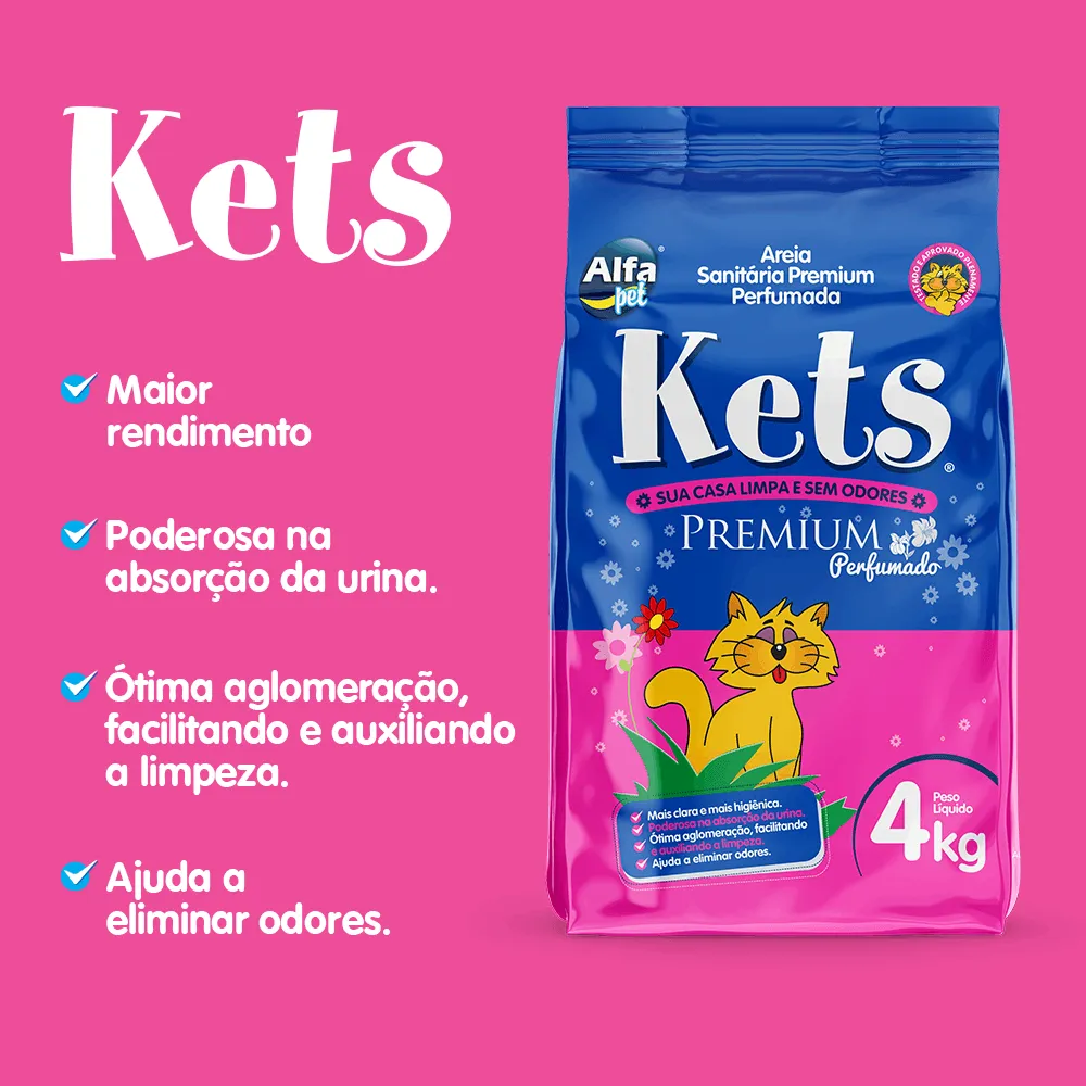 Areia Higiênica Kets Premium Perfumada — foto 4