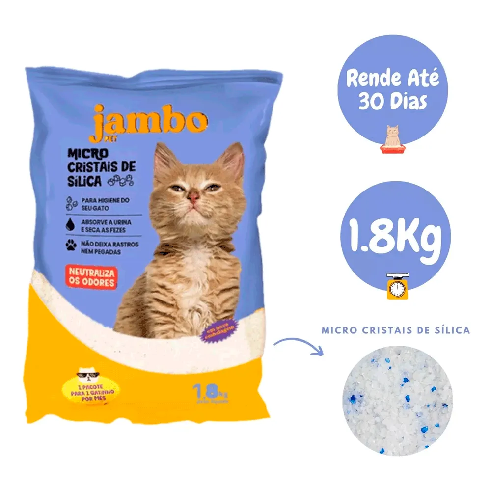 Areia Higiênica Micro Cristais de Sílica Jambo Pet — foto 2