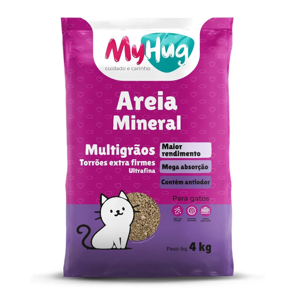 Areia Higiênica Mineral Multigrãos Myhug — foto 6
