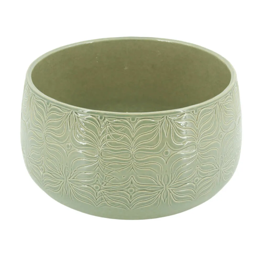 Bacia Bretagne Cerâmica Flor Ts Brasil Menta