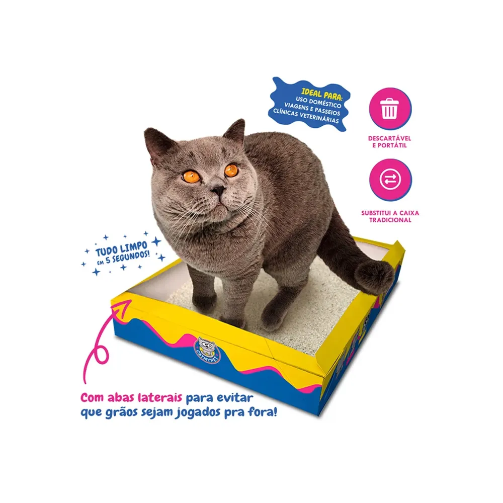 Banheiro Descartável Gatotô com Areia CatMyPet — foto 3