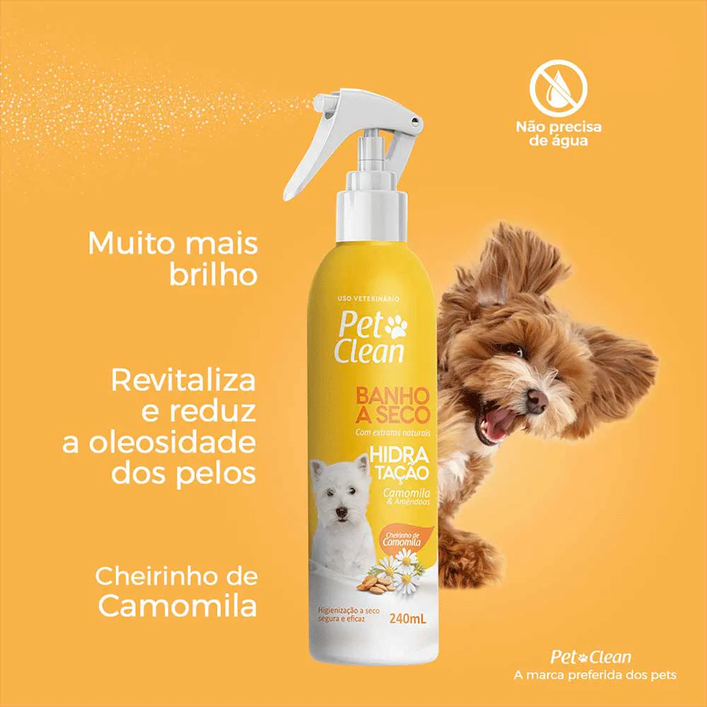 Banho a Seco para Cães e Gatos Hidratação Pet Clean — foto 2