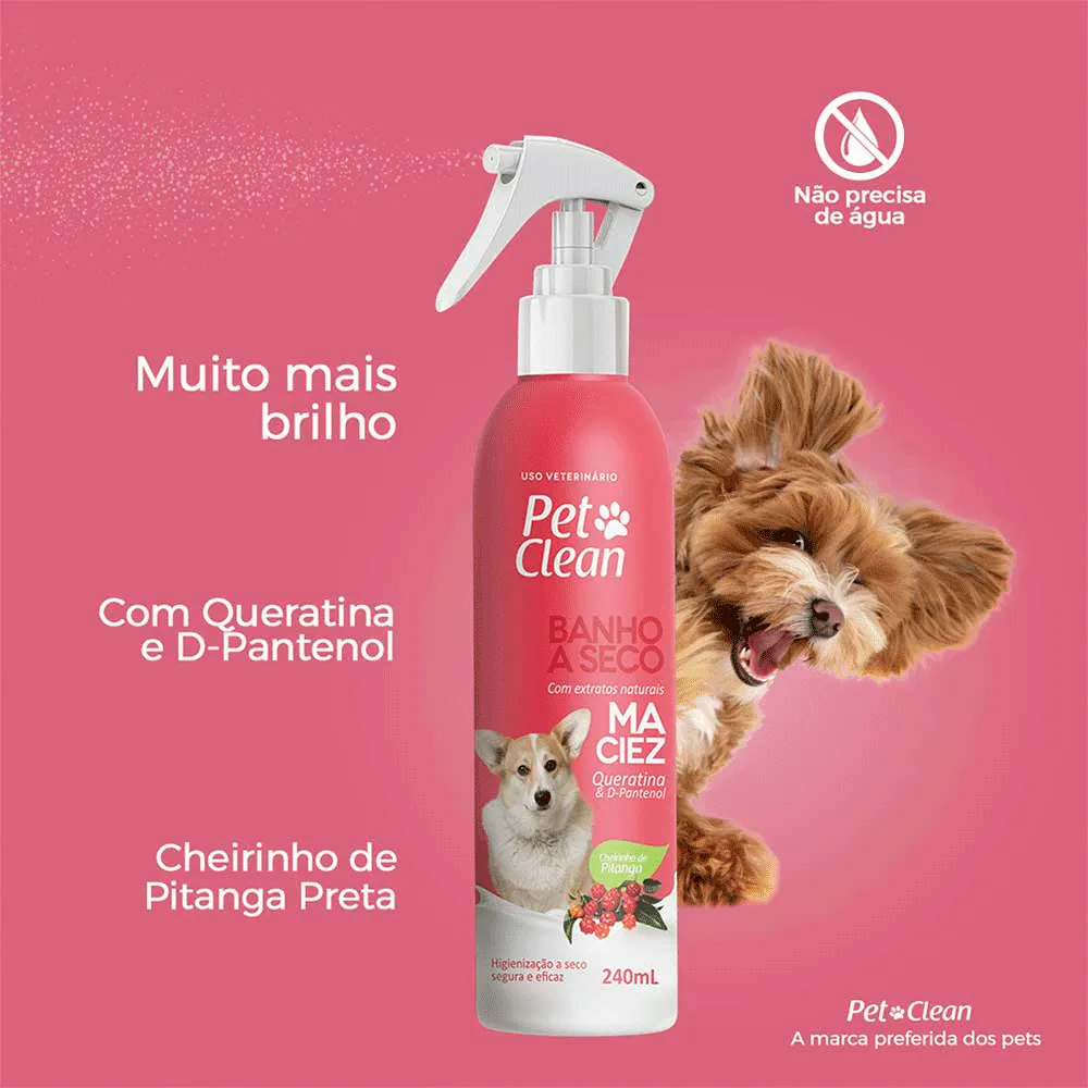 Banho a Seco para Cães e Gatos Maciez Pet Clean — foto 2