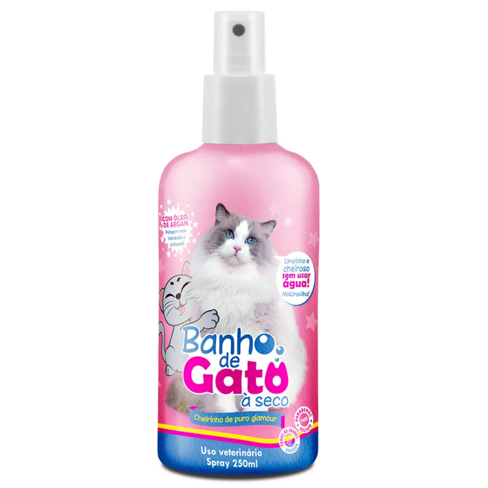 Spray Banho de Gato a Seco Puro Glamour CatMyPet
