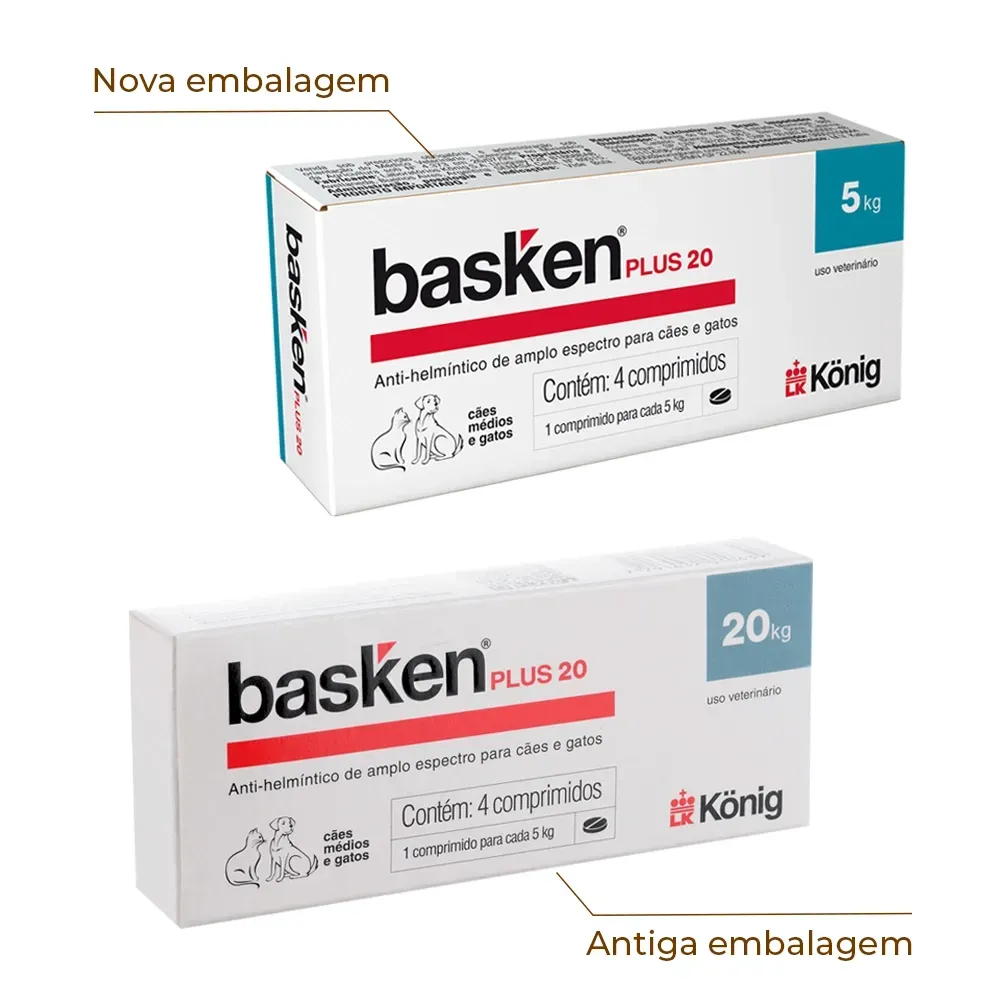 Vermífugo Basken Plus 20 Cães Raças Médios — foto 2