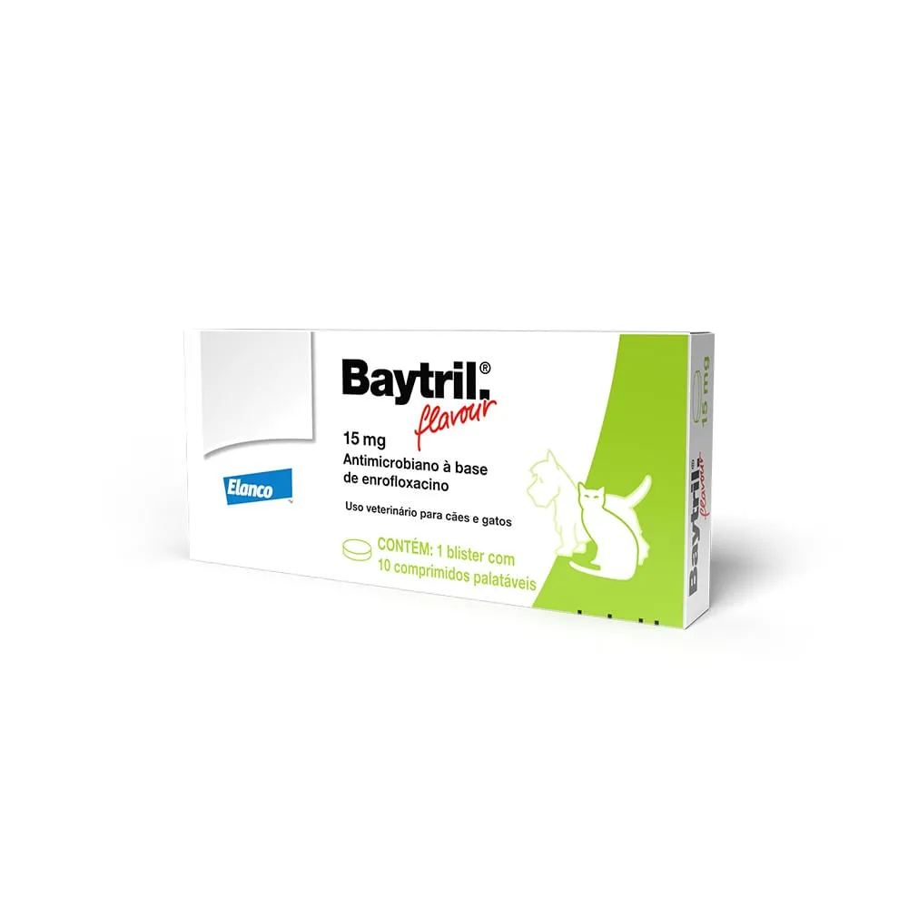 Baytril Flavour 15mg Antimicrobiano