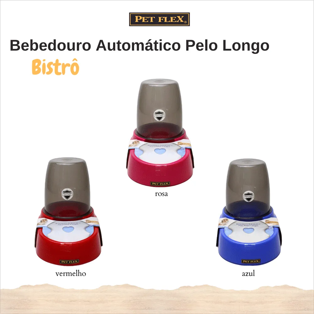 Bebedouro Automático Pelo Longo Pet Flex Rosa — foto 4