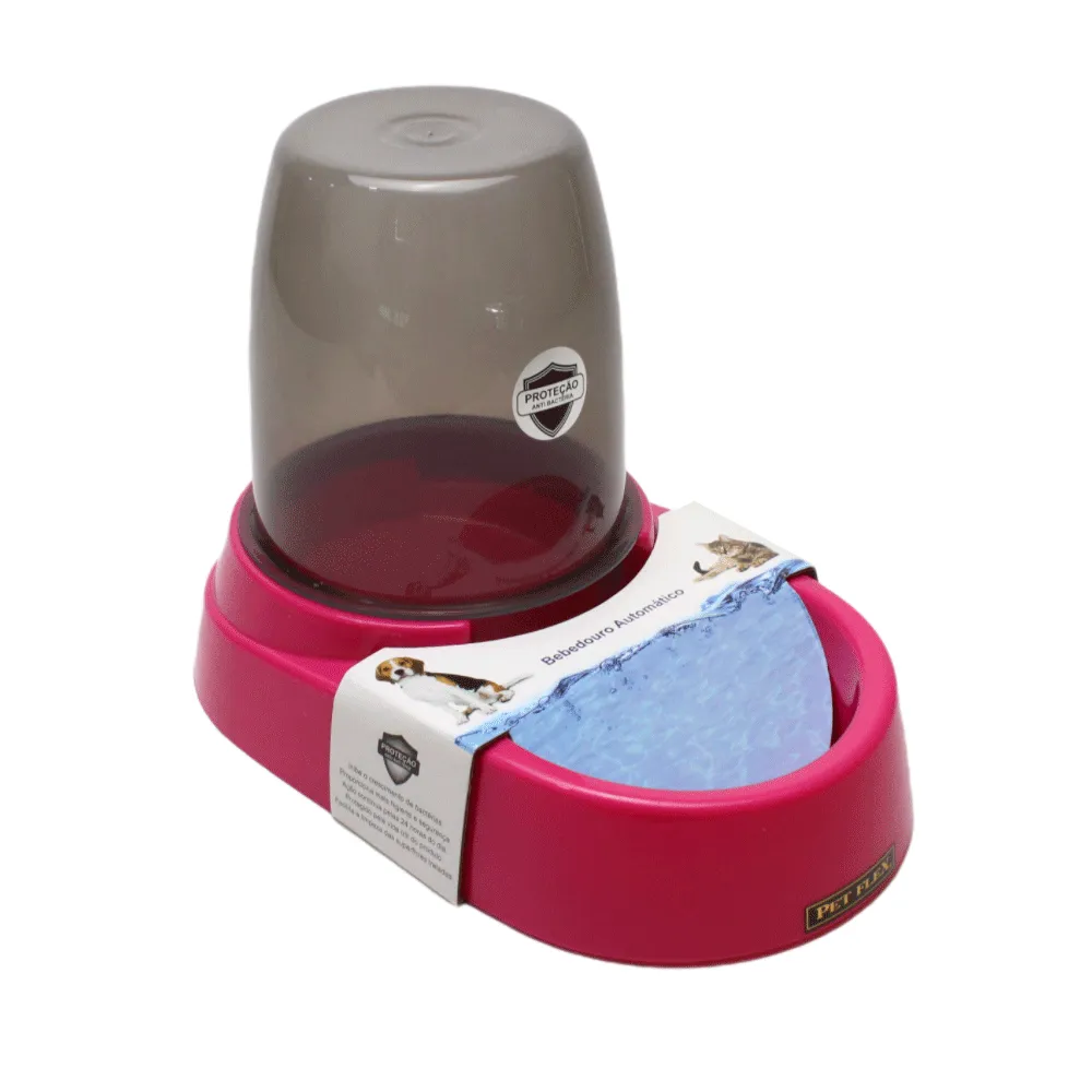 Bebedouro Automático Pet Flex Rosa — foto 2