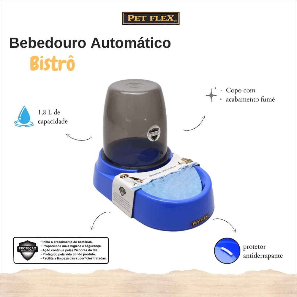 Bebedouro Automático Pet Flex Rosa — foto 3