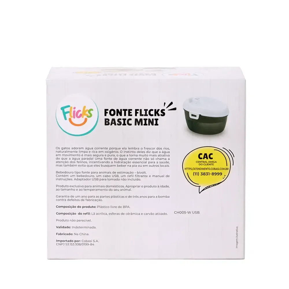 Bebedouro Fonte Basic Mini Bivolt Flicks — foto 3