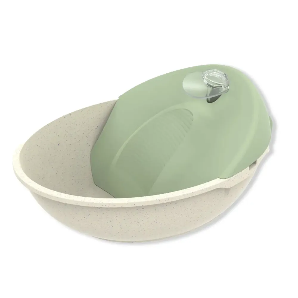 Bebedouro Fonte Petit Bivolt Plast Pet Mármore e Verde — foto 3