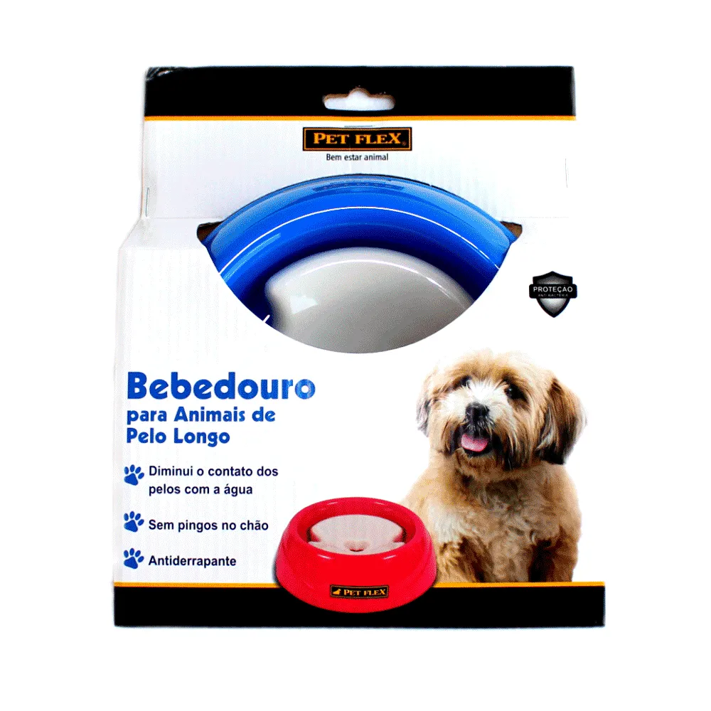 Bebedouro Pelo Longo Pet Flex Azul — foto 4