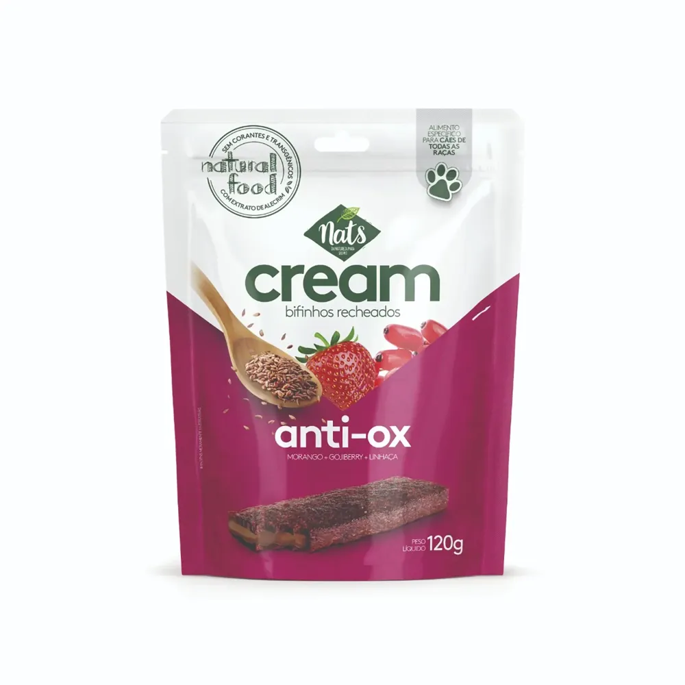 Bifinho Recheado para Cães Cream Anti-Ox Nats