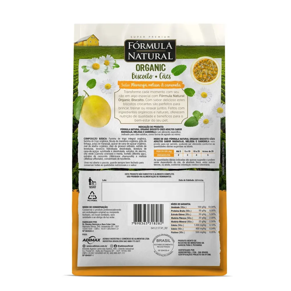 Biscoito Fórmula Natural Organic Cães Adultos Maracujá — foto 4