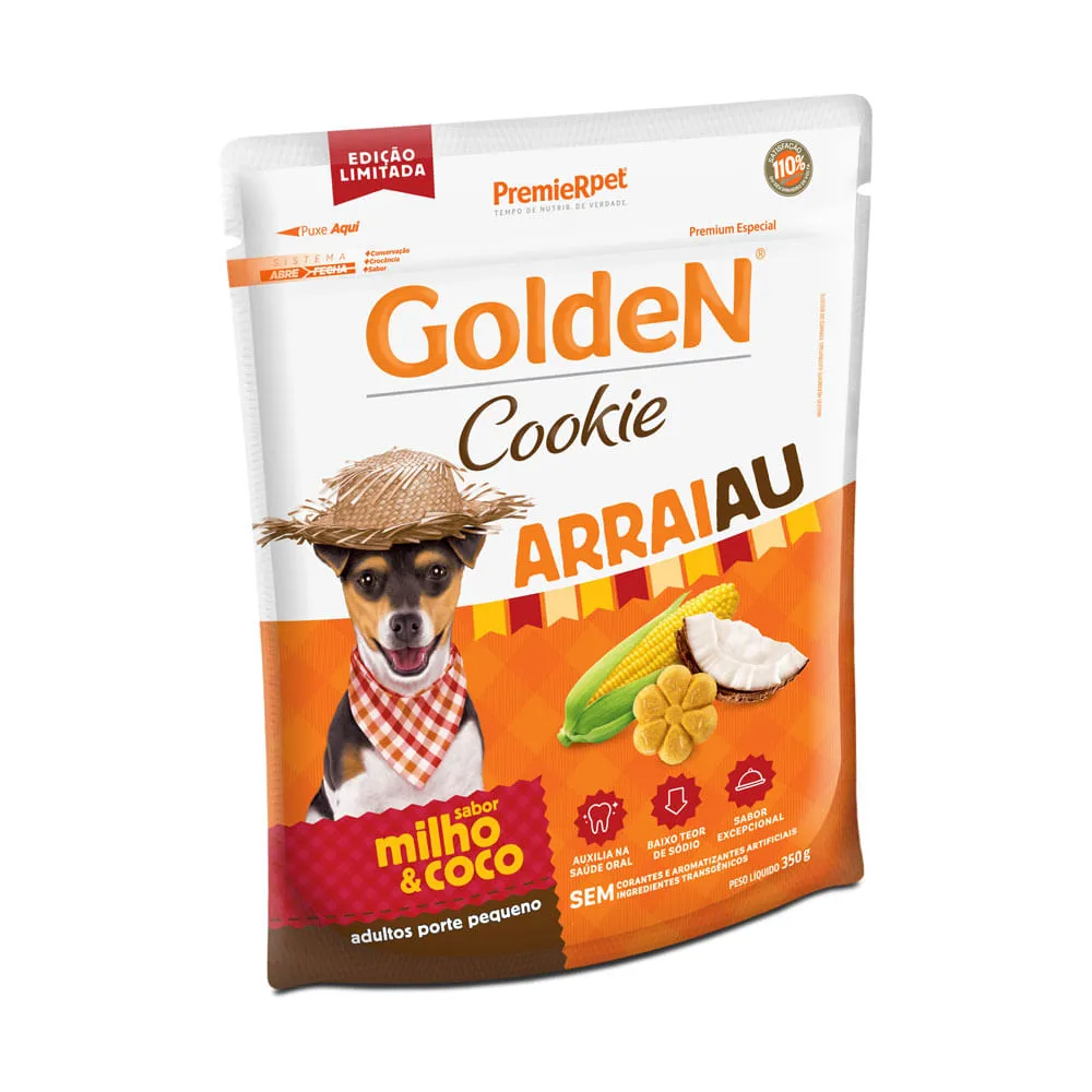 Biscoito Golden Cães Adultos Porte Pequeno Arraiau Edição Limitada — foto 2