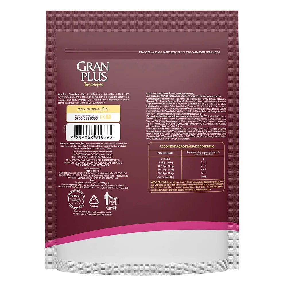 Biscoito GranPlus Cães Adultos Carne — foto 2