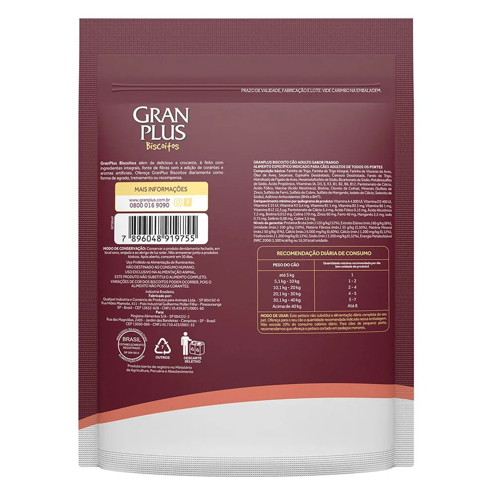 Biscoito GranPlus Cães Adultos Frango — foto 2
