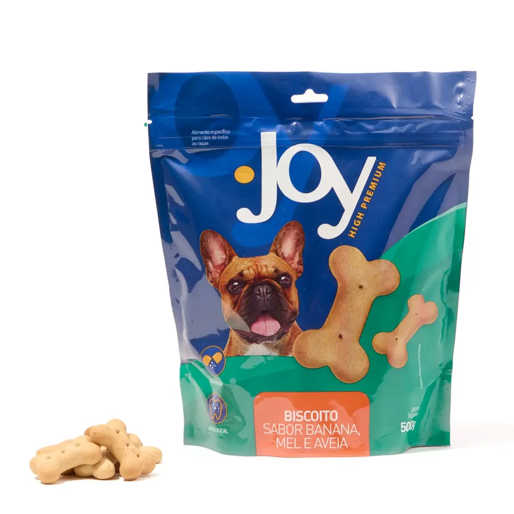 Biscoito Joy para Cães Adultos Banana, Mel e Aveia — foto 4