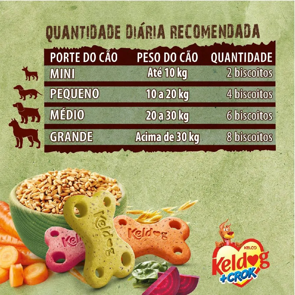 Biscoito Keldog +Crock Integral Multi Com Vegetais Cães Adultos — foto 3