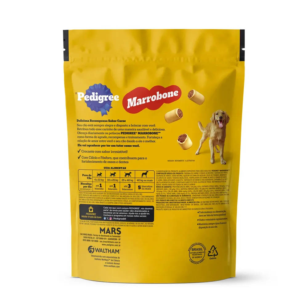 Biscoito Pedigree Marrobone para Cães Adultos Carne — foto 3