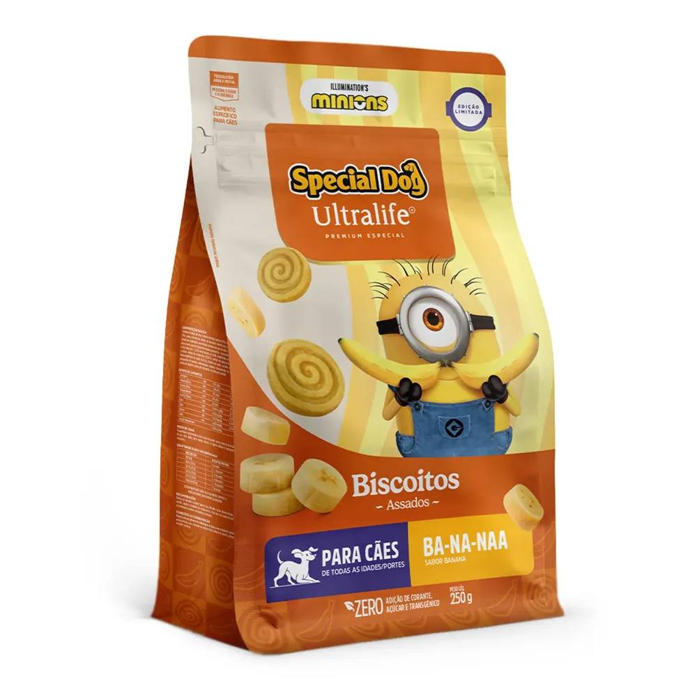 Biscoito Special Dog Ultralife Minions para Cães Banana
