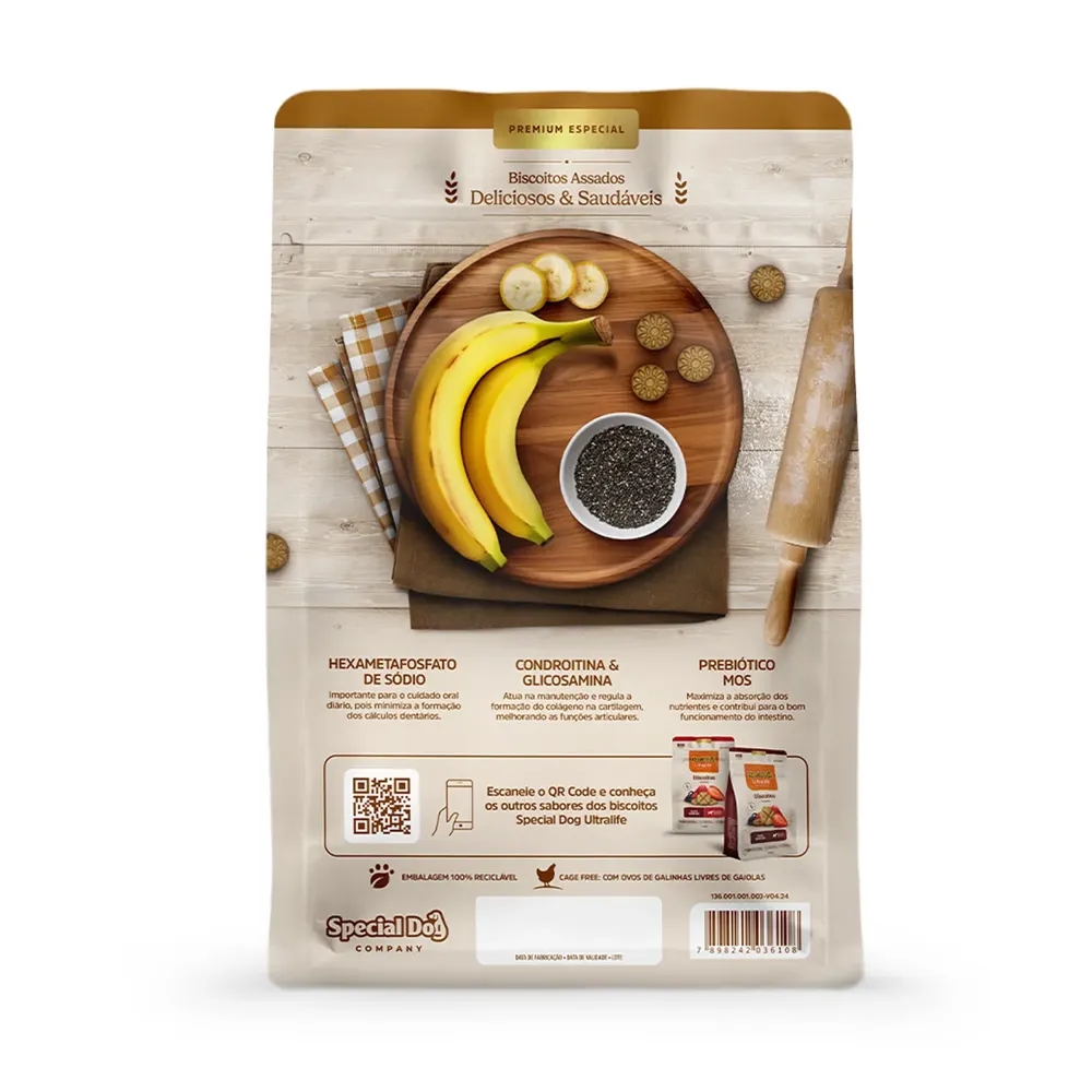 Biscoito Special Dog Ultralife para Cães Adultos Banana e Chia — foto 3