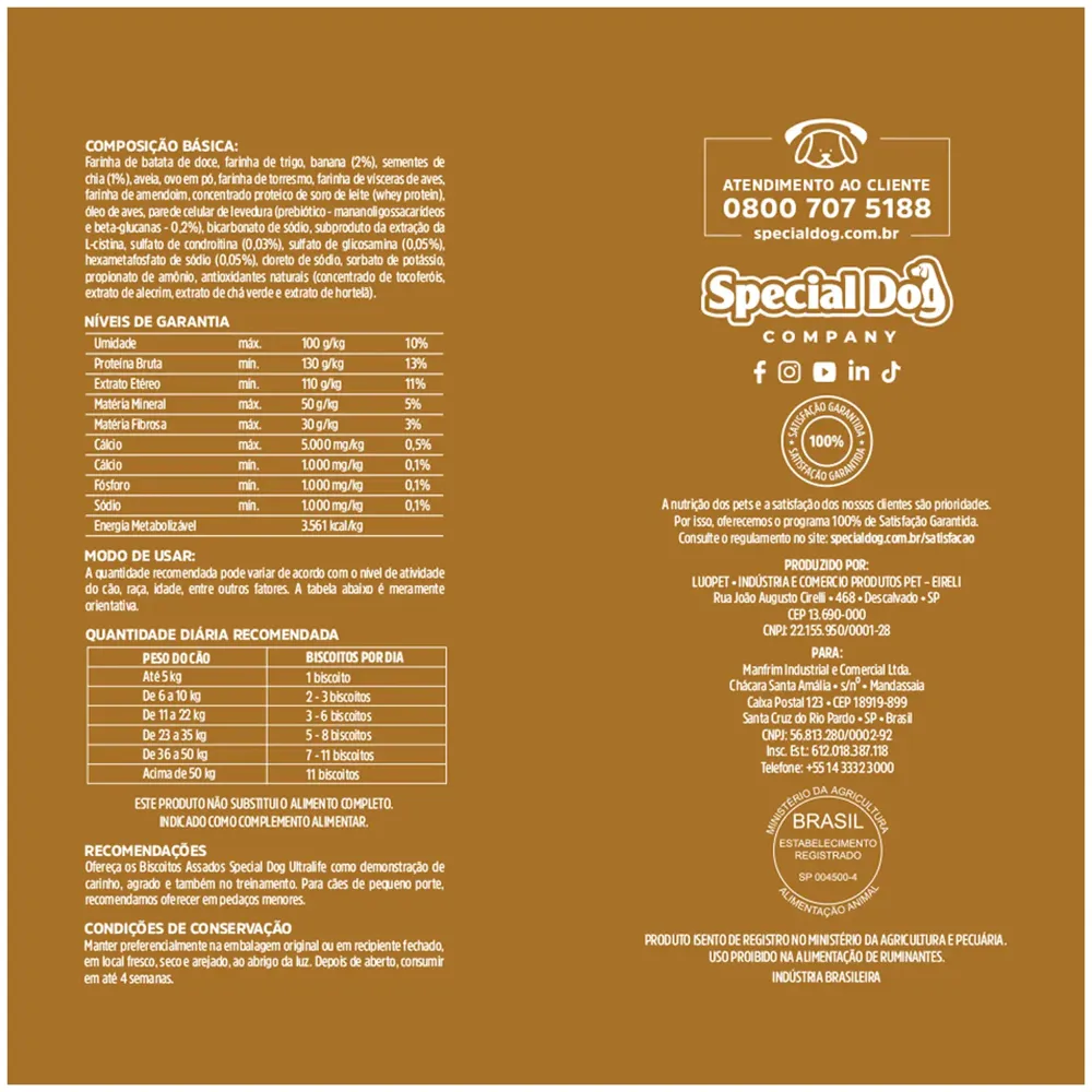 Biscoito Special Dog Ultralife para Cães Adultos Banana e Chia — foto 6