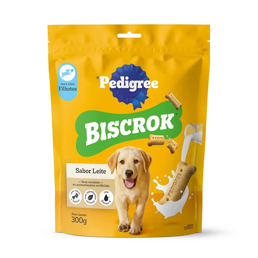 Biscoito Pedigree Biscrok para Cães Filhotes Leite — foto 2