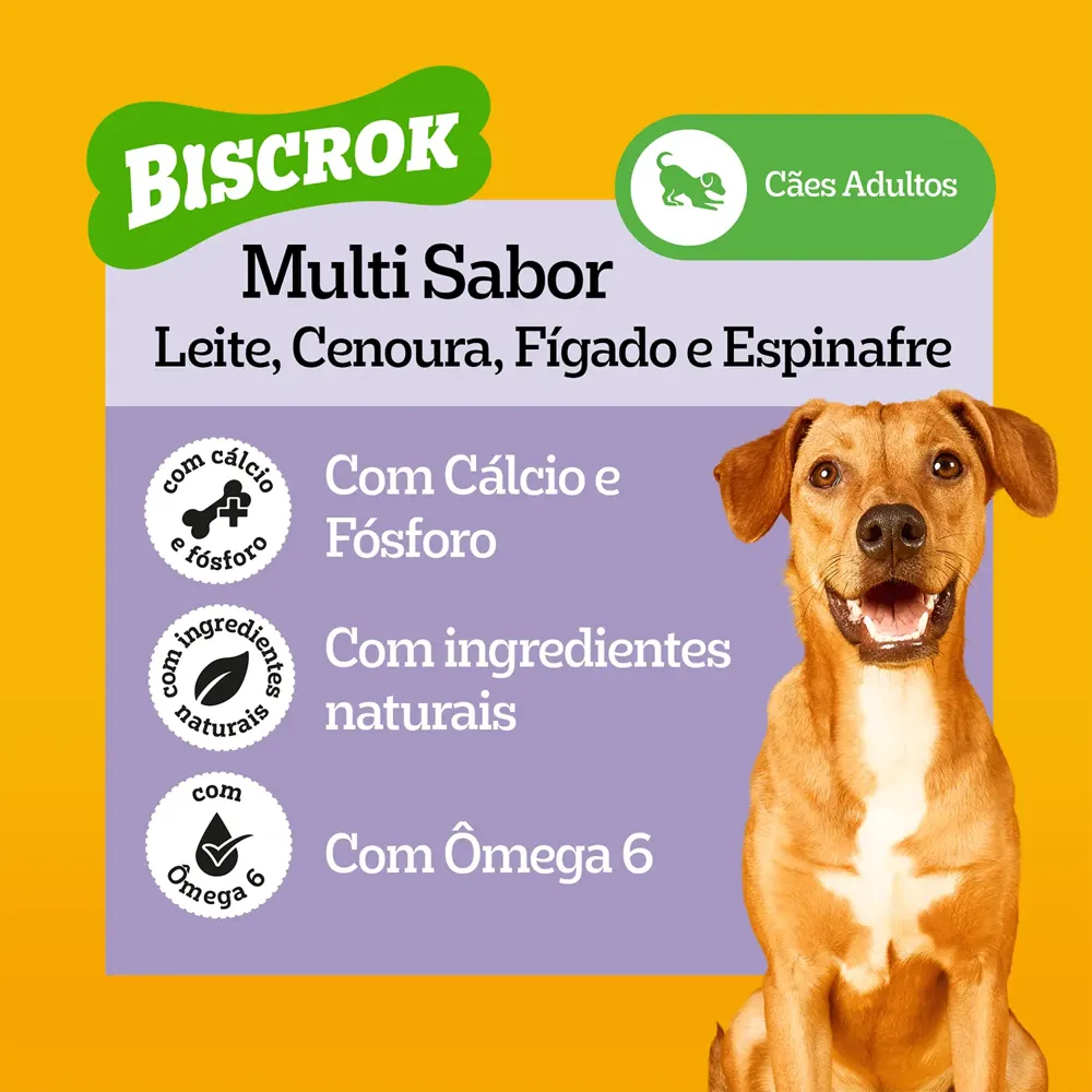 Biscoito Pedigree Biscrok para Cães Adultos Multi — foto 6