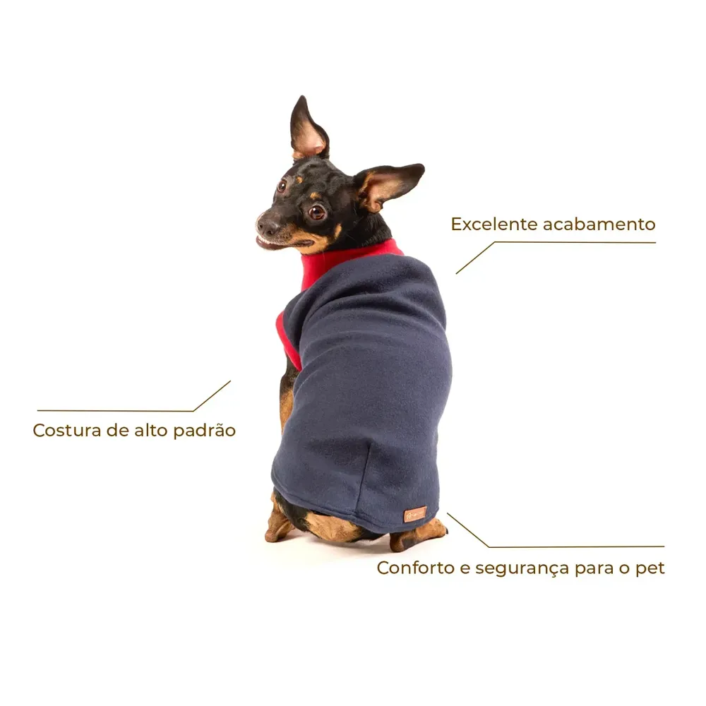 Blusa Básica Soft Lisa Azul Fábrica Pet — foto 2
