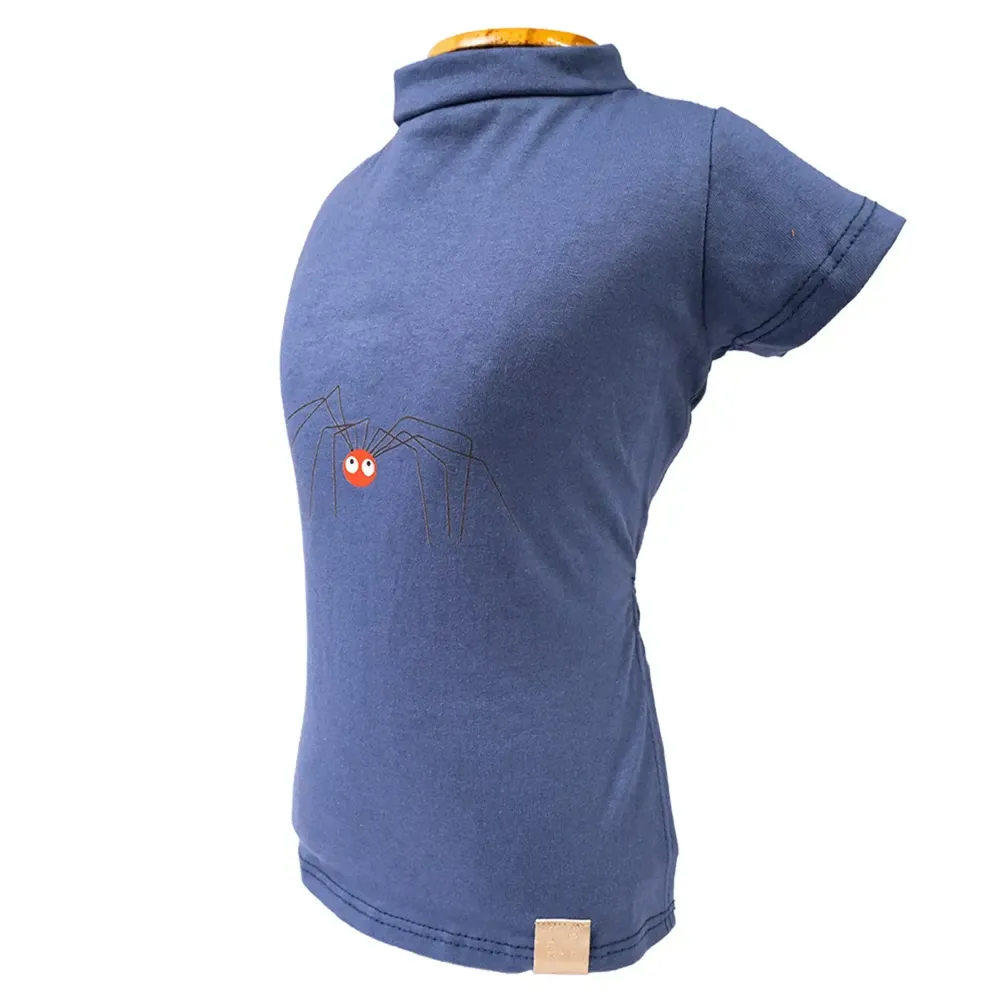 Blusa Gola Careca Aranha Fábrica Pet Azul — foto 2