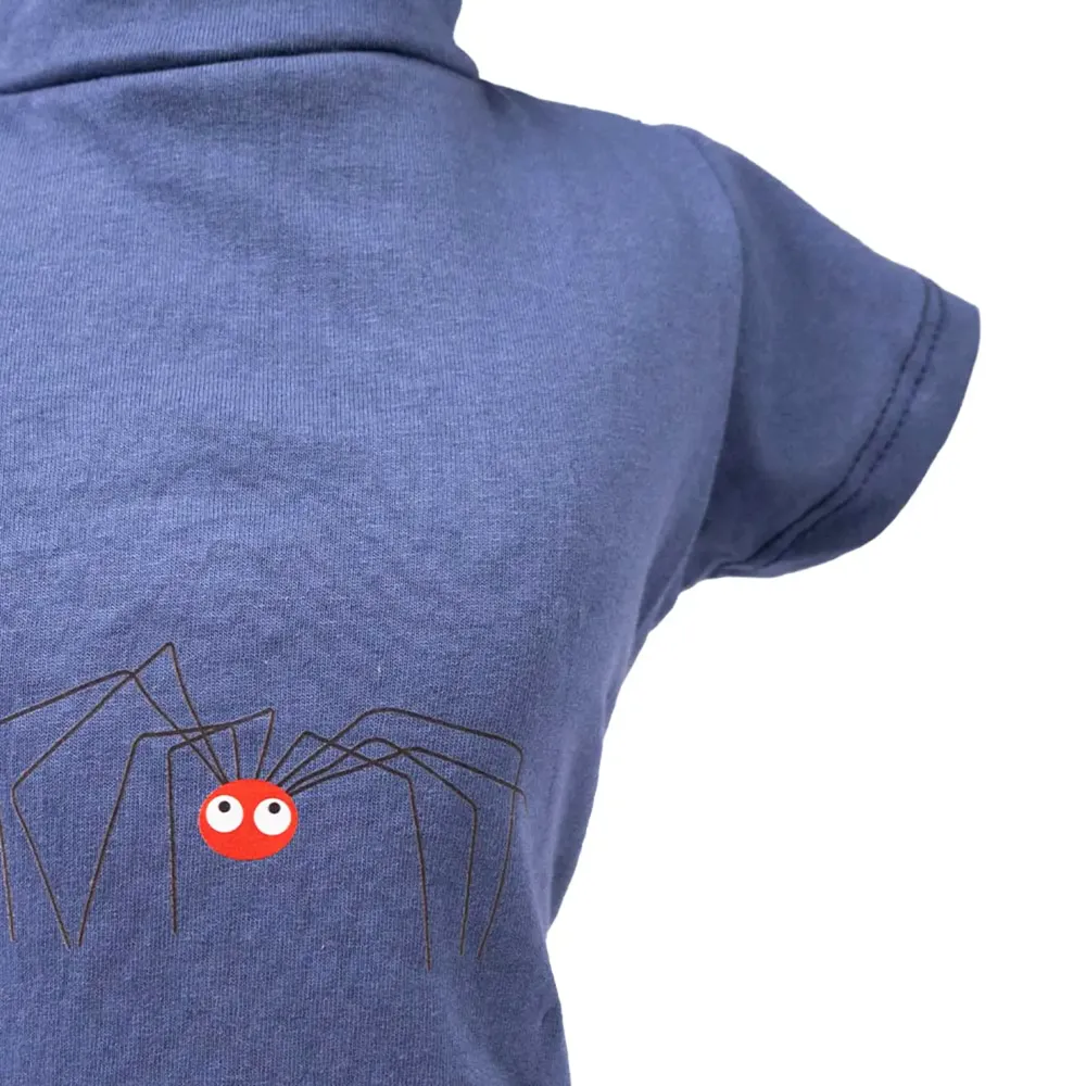 Blusa Gola Careca Aranha Fábrica Pet Azul — foto 5