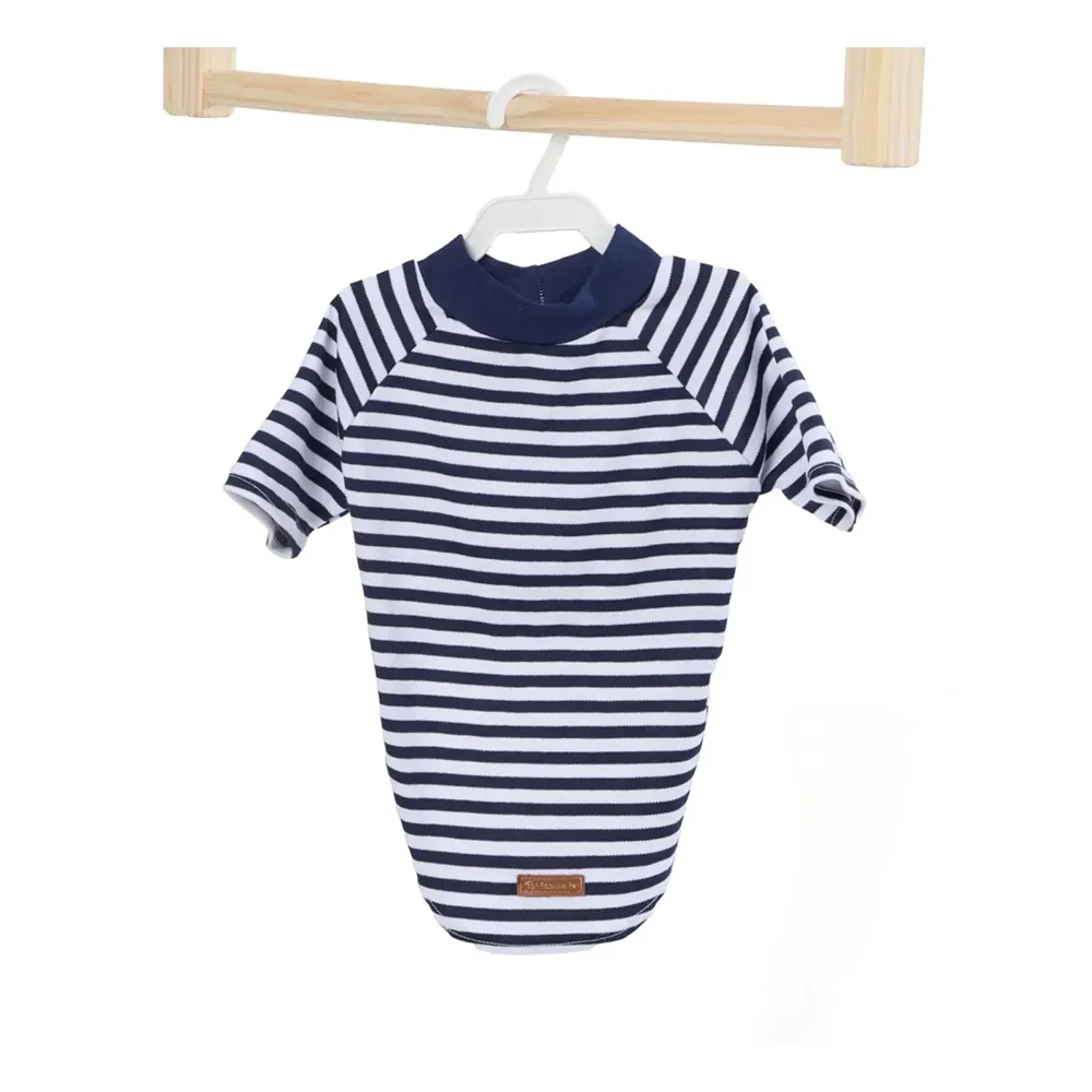 Blusa Listra Com Manga Marinho Fábrica Pet — foto 2
