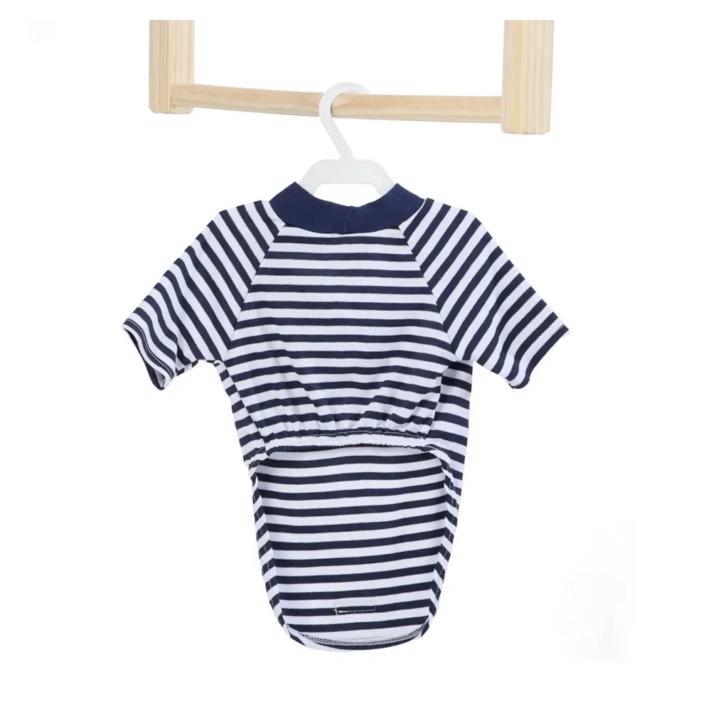 Blusa Listra Com Manga Marinho Fábrica Pet — foto 3