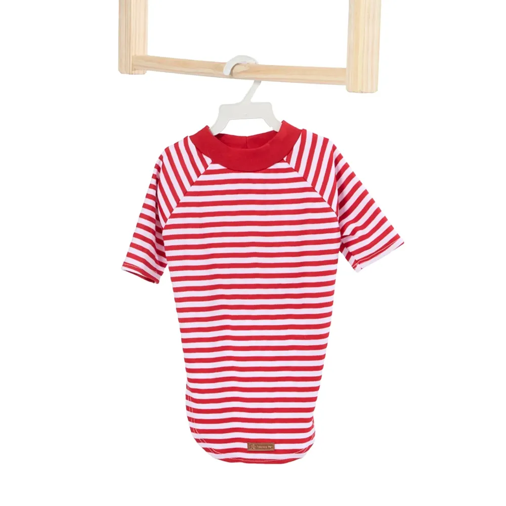 Blusa Listra Com Manga Vermelho Fábrica Pet — foto 2