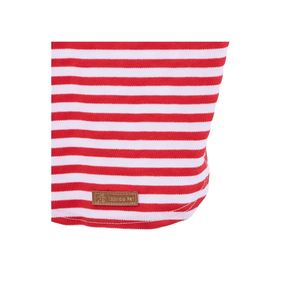 Blusa Listra Com Manga Vermelho Fábrica Pet — foto 5