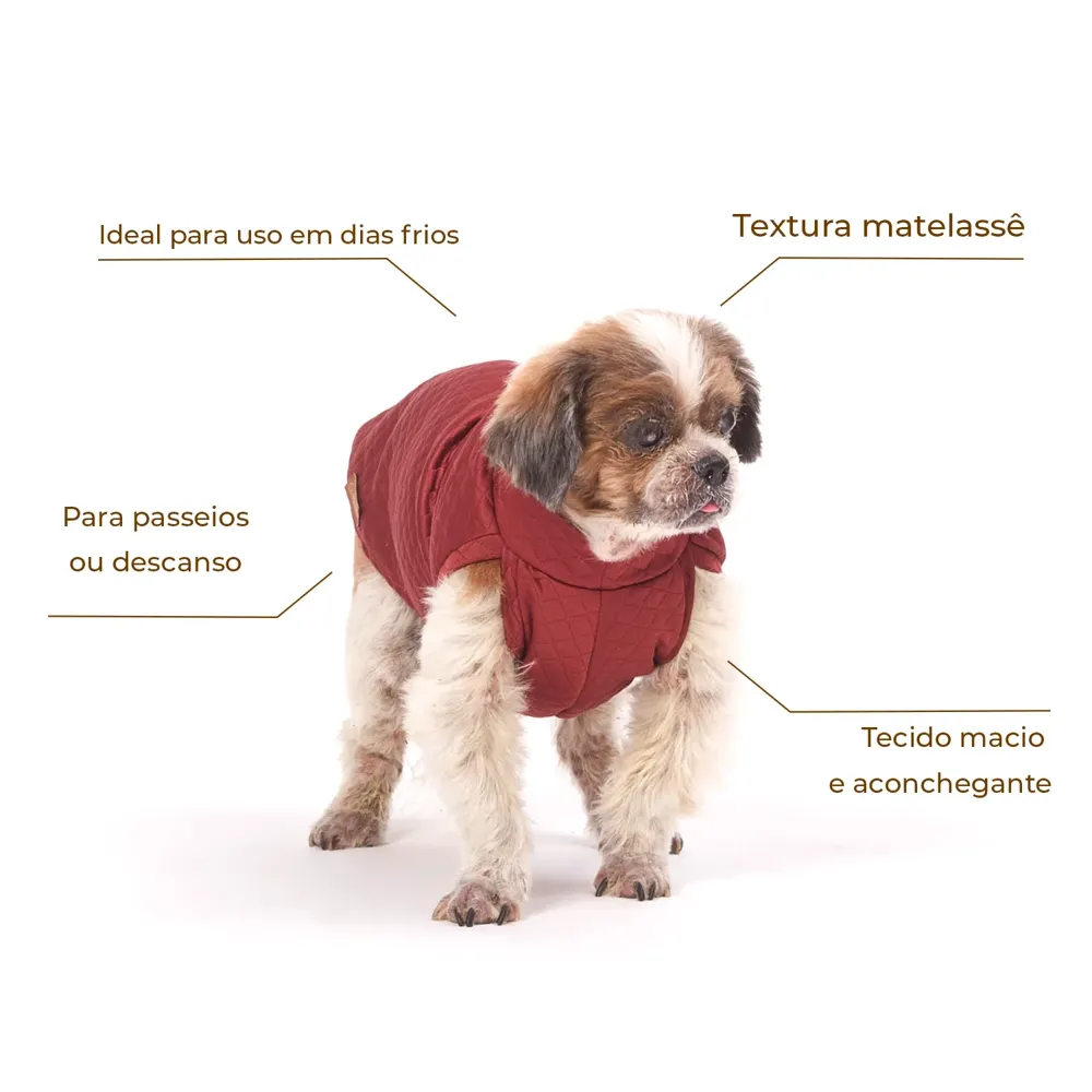 Blusa Matelassê Vinho Fábrica Pet — foto 2
