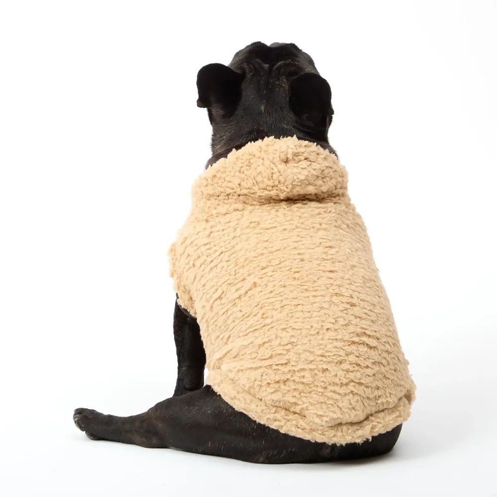 Blusa Sherpa com Capuz Fábrica Pet Bege — foto 3
