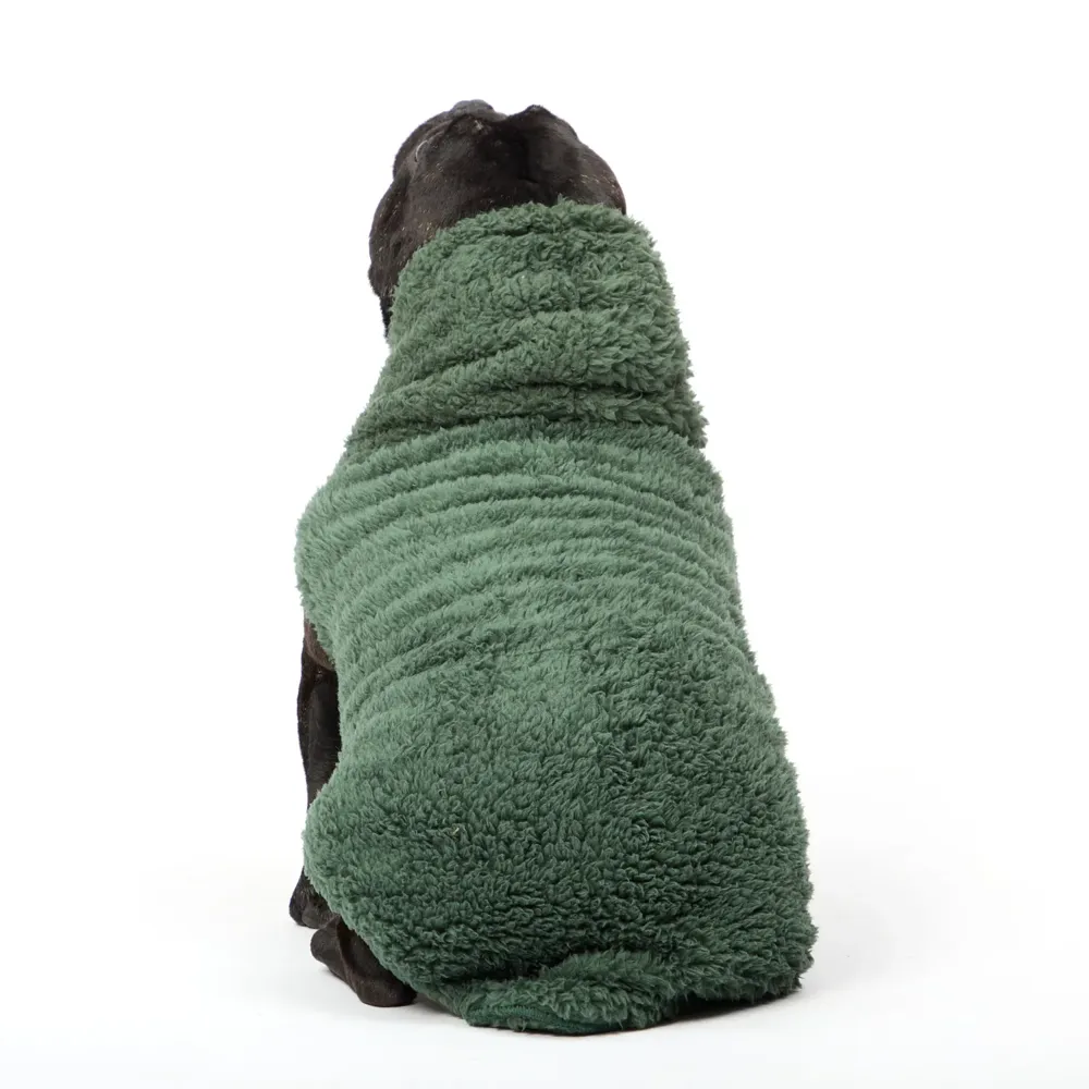 Blusa Sherpa com Capuz Fábrica Pet Verde — foto 2