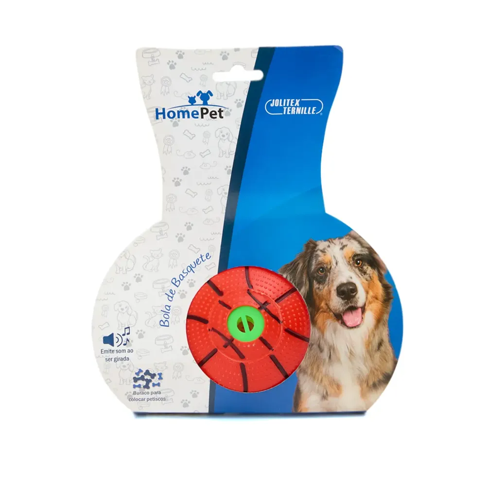 Bola Basquete com Som HomePet Laranja — foto 6