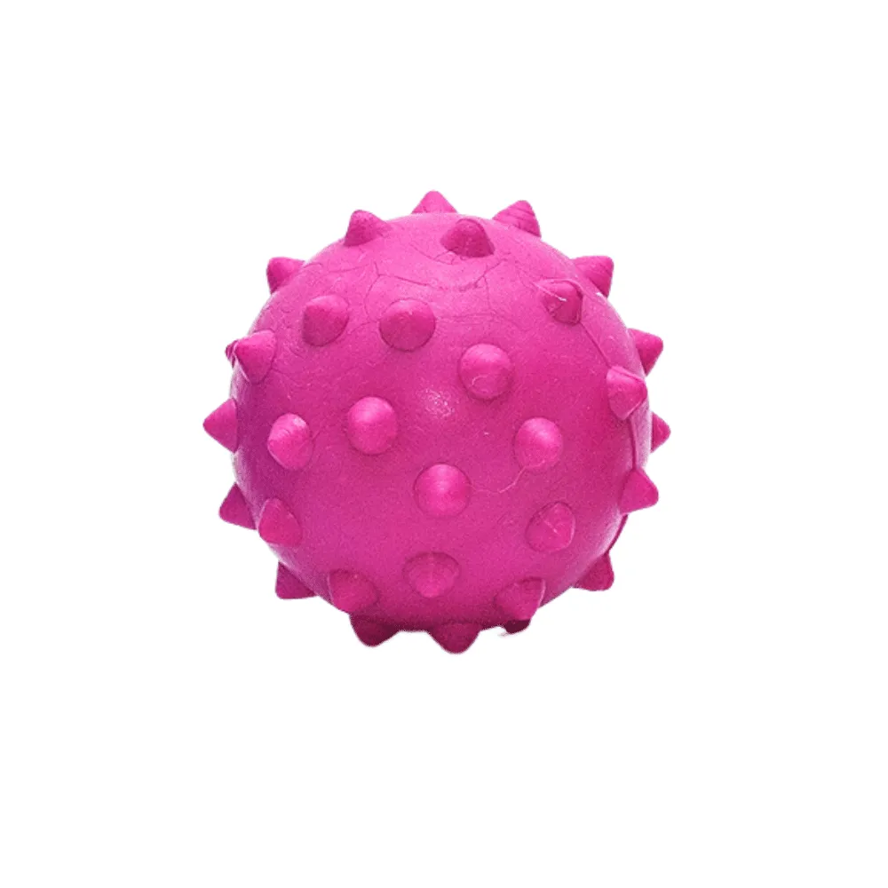 Bola Borracha Maciça Mini Cravo Tudo Pet Rosa