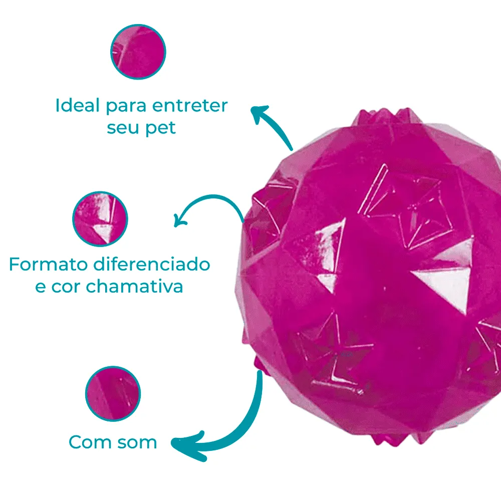 Bola Diamond Jambo Rosa para Cães — foto 2