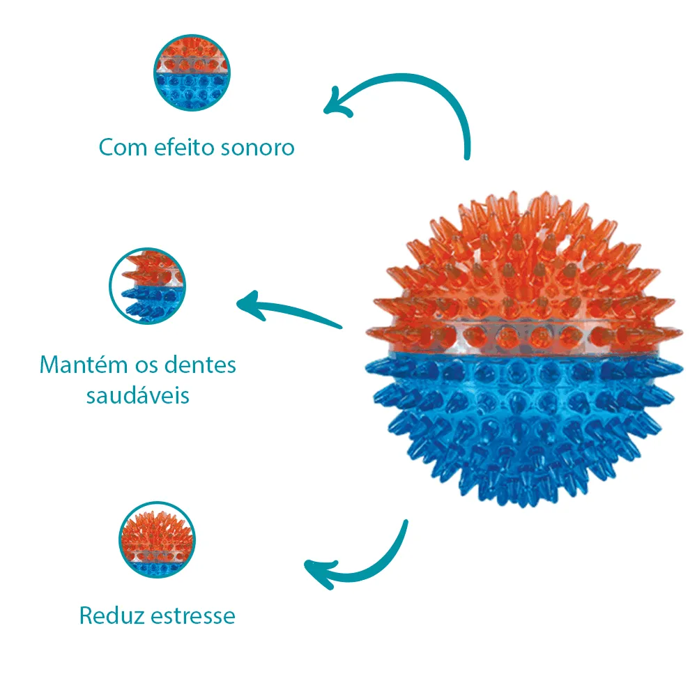 Bola Espinho Dual Color Jambo Azul e Laranja — foto 2