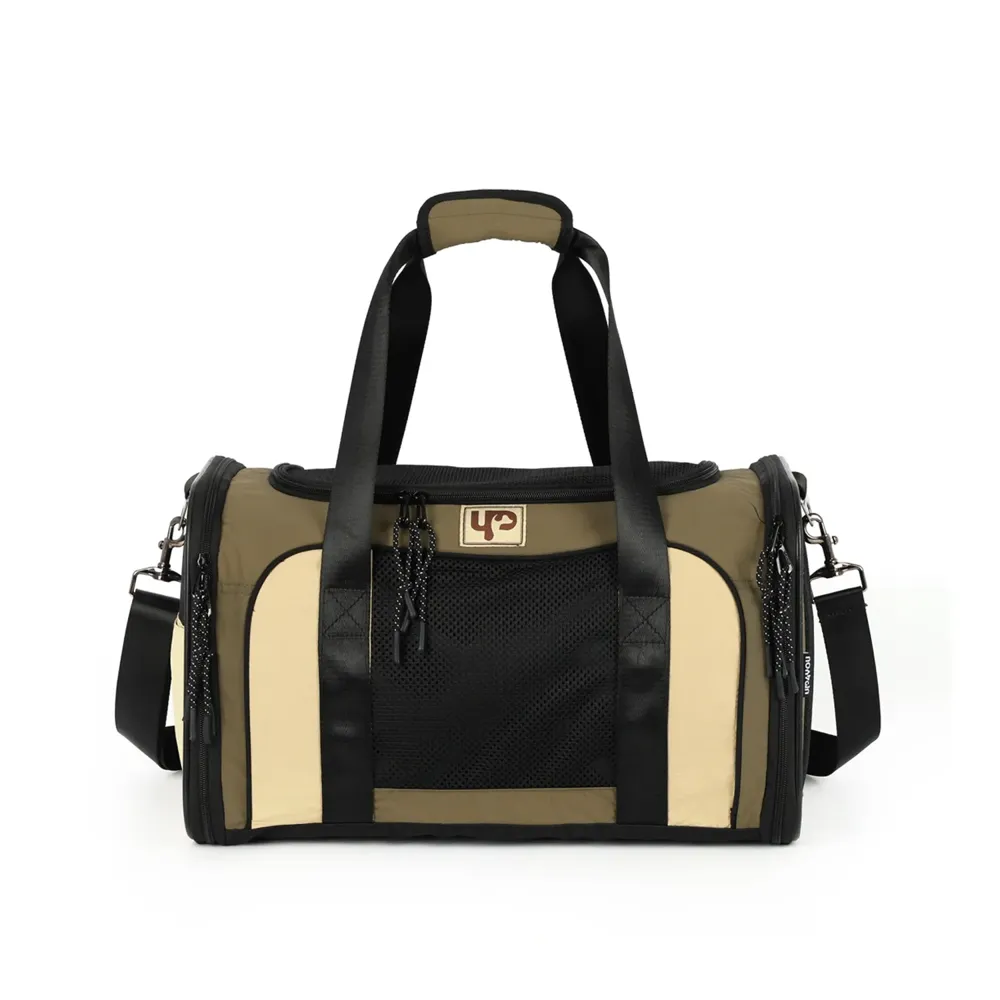 Bolsa de Transporte com Abertura Dupla Camp Up4You Verde e Bege