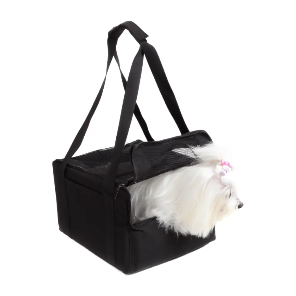 Bolsa de Transporte para Viagem Bichinho Chic Preta — foto 5